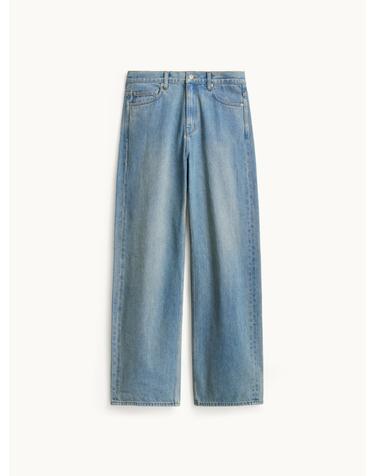 Relaxed Straight Denim Pants_Light Blue