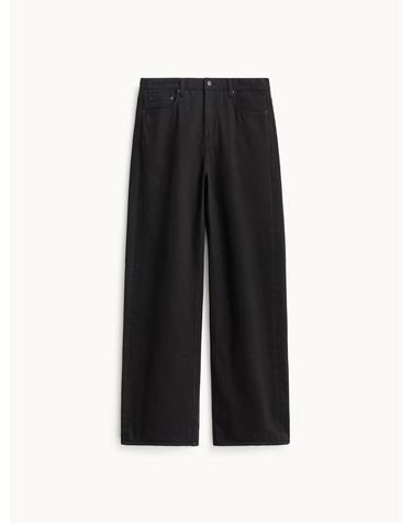 Relaxed Straight Denim Pants_Black
