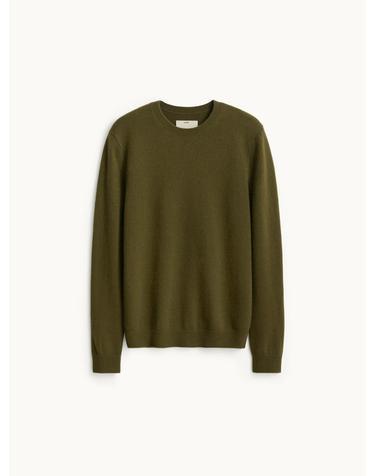 Cashmere Compact Crewneck Knit_Khaki
