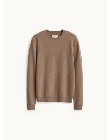 Cashmere Compact Crewneck Knit_Taupe
