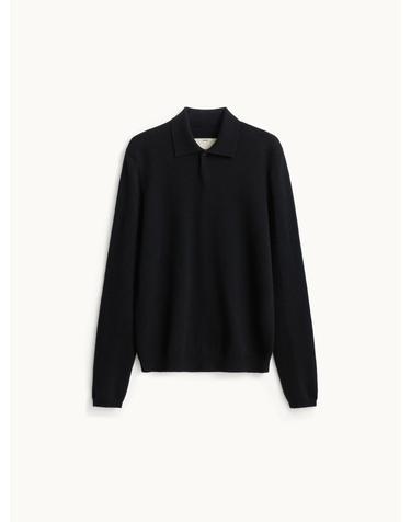 Cashmere Compact Polo Knit_Black
