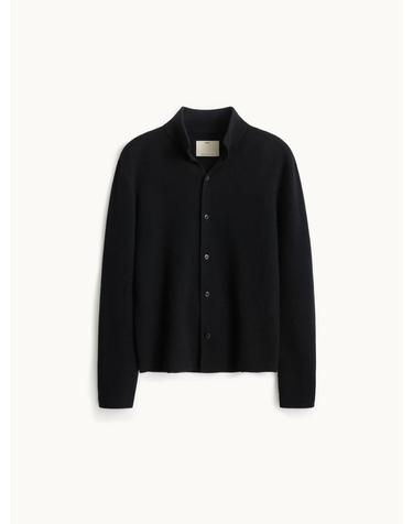 Cashmere Compact Highneck Cardigan_Black