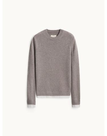 Cashmere Layered Crewneck Knit_Oatmeal
