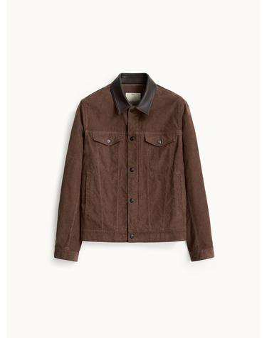 Corduroy Dyeing Trucker Jacket_Brown