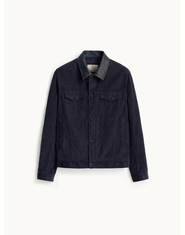 Corduroy Dyeing Trucker Jacket_Steel Blue