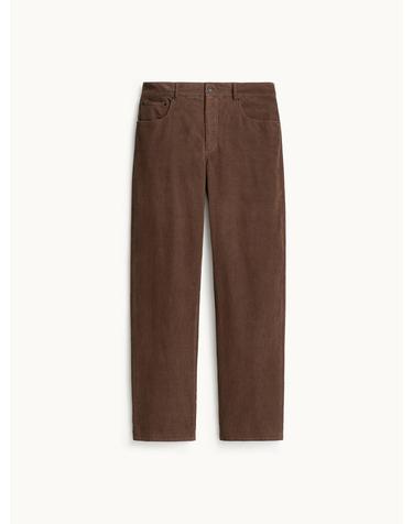 Corduroy Dyeing Tapered Pants_Brown