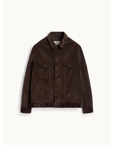 Corduroy Trucker Jacket_Brown