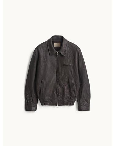 Goat Leather Jacket_Dark Brown