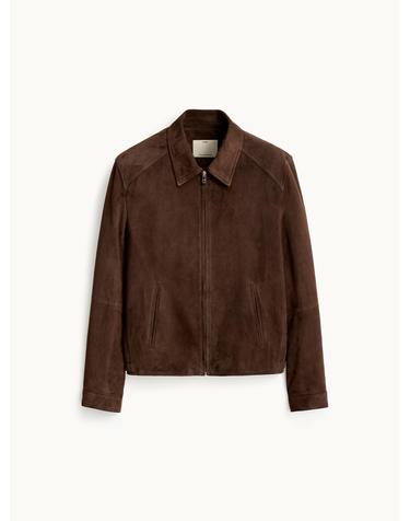 Single Suede Jacket_Brown