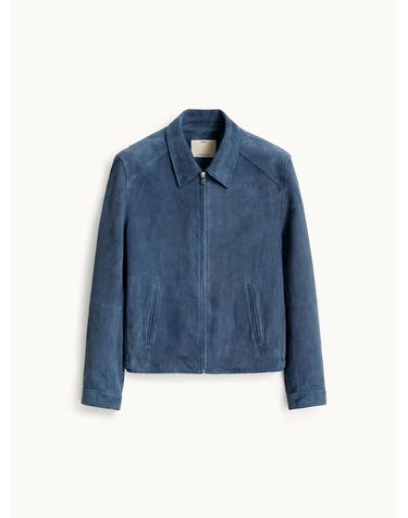 Single Suede Jacket_Blue