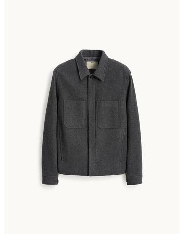 Wool Jersey Pocket Jacket_Charcoal