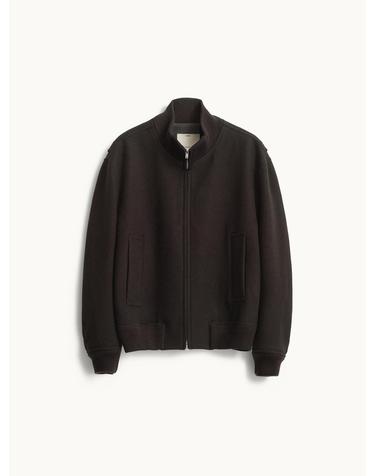 Melton Wool Deck Jacket_Dark Brown
