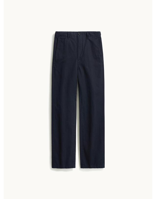 포터리 Linen Cotton Officer Chino Pants_Dark Navy 착용컷