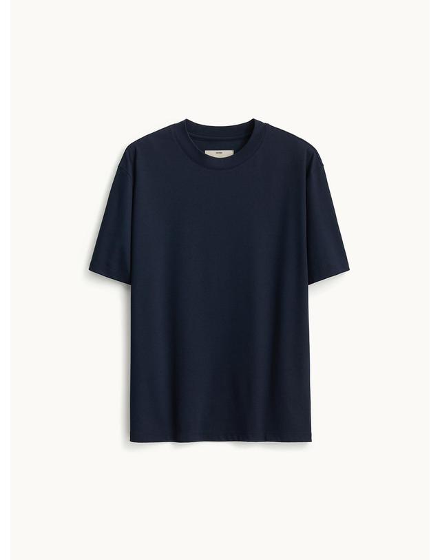 포터리 Short Sleeve Compact T-shirt_Dark Navy 착용컷