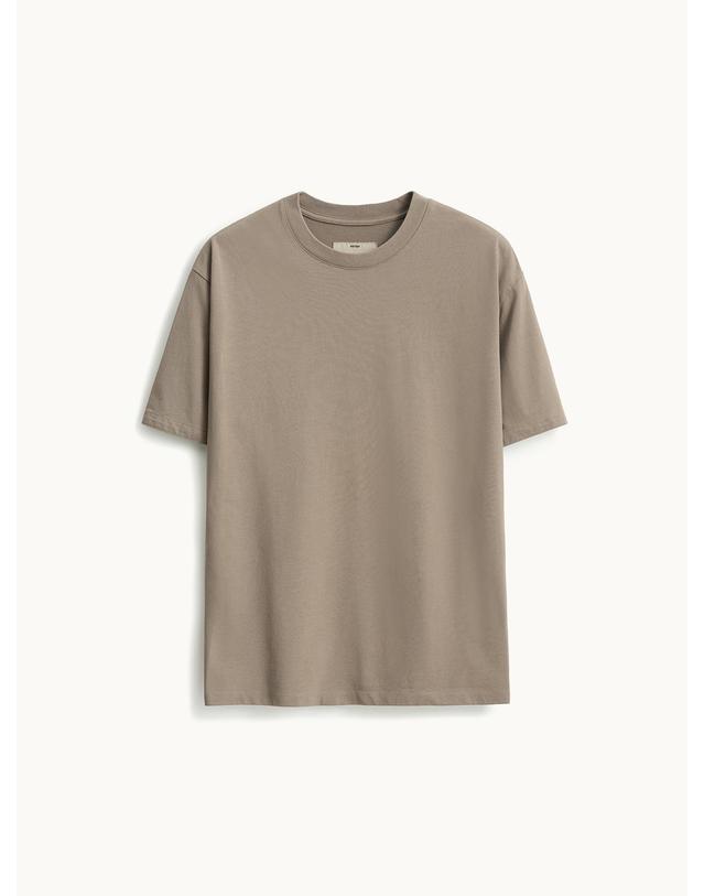 포터리 Short Sleeve Standard T-shirt_Taupe 착용컷