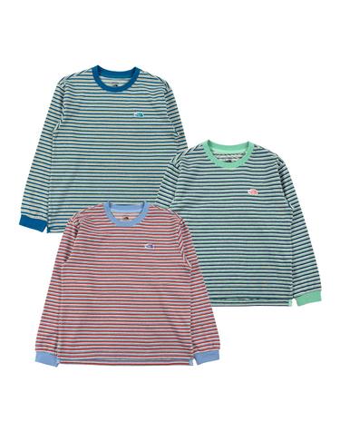 노스페이스 키즈 플레이온 스트라이프 긴팔 티 NT7TS02