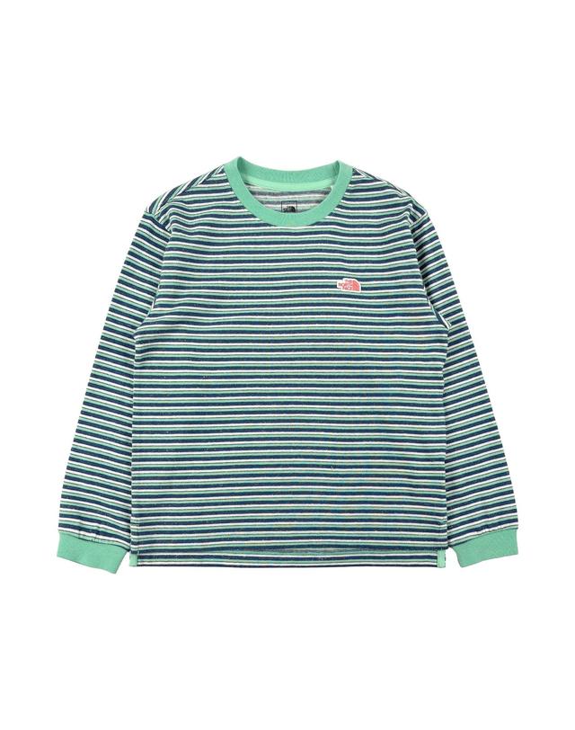 노스페이스 노스페이스 키즈 플레이온 스트라이프 긴팔 티 NT7TS02 착용컷