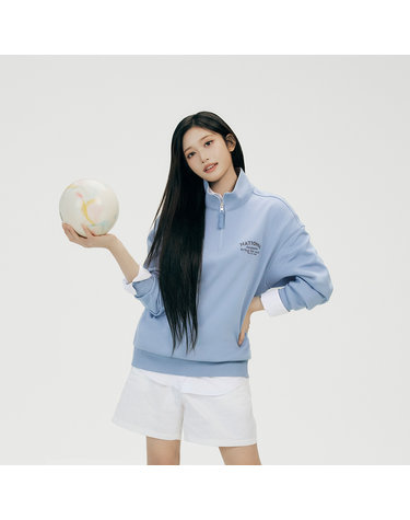 내셔널지오그래픽 N261USW922 론트라 그래픽 세미오버핏 하프집업 맨투맨 2종택1