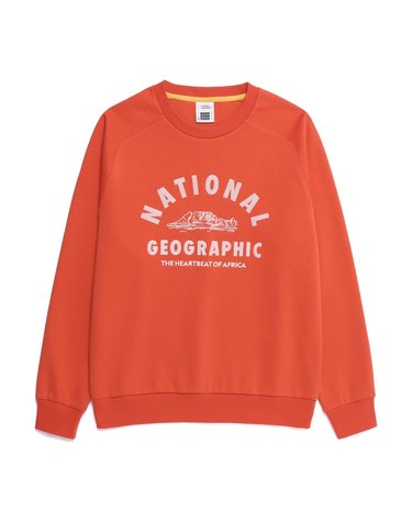 N261USW921 론트라 빅아치로고 그래픽 맨투맨 L/ORANGE