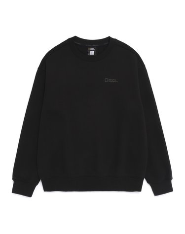 내셔널지오그래픽 N261USW901 그리핀 세미오버핏 맨투맨 BLACK