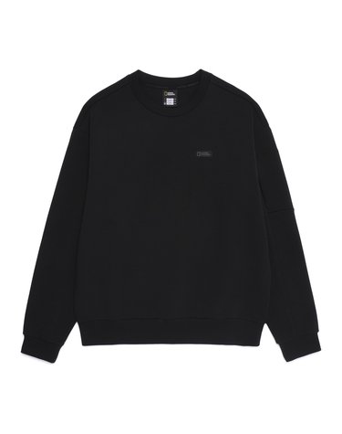 내셔널지오그래픽 N253USW830 카니 소매포켓 맨투맨 BLACK