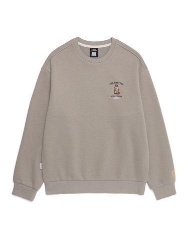 내셔널지오그래픽 N254USW930 동물 그래픽 맨투맨 OAK BEIGE