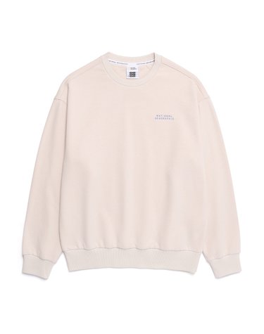 내셔널지오그래픽 N251USW902 라르가 세미오버핏 맨투맨 L/BEIGE