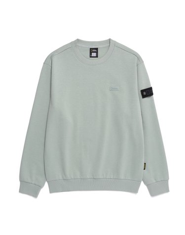 내셔널지오그래픽 N251USW810 블루핀 로고 세미오버핏 맨투맨 KHAKI GREEN