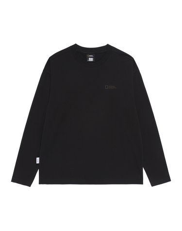 내셔널지오그래픽 N265UTS901 수피마 세미오버핏 긴팔 티셔츠 BLACK