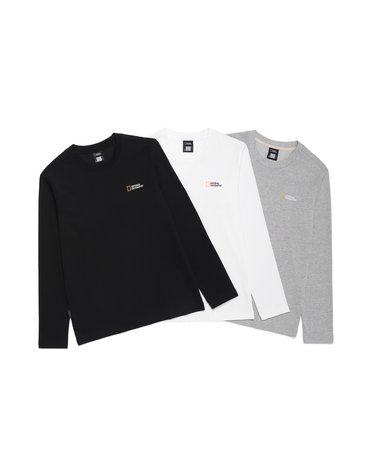 내셔널지오그래픽 N253UTS910 팔코 스몰로고 긴팔 티셔츠 3종택 1