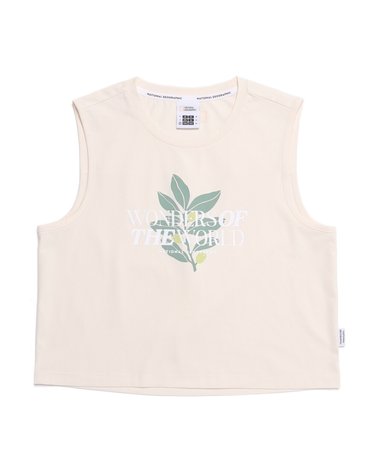 내셔널지오그래픽 N252WTS040 여성 크로우 COOL MAX 세미크롭 민소매 티셔츠 CRYSTAL BEIGE