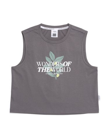 내셔널지오그래픽 N252WTS040 여성 크로우 COOL MAX 세미크롭 민소매 티셔츠 IRON GREY