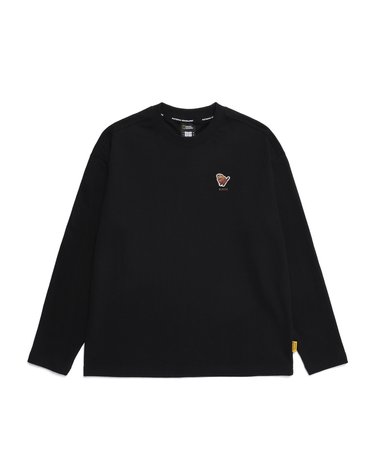 내셔널지오그래픽 N251UTS951 동물 와펜 세미 오버핏 티셔츠 CARBON BLACK
