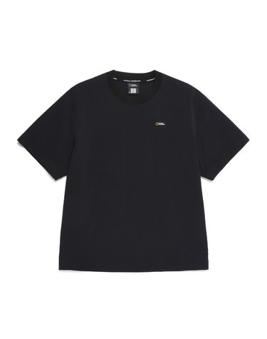 내셔널지오그래픽 N252UTS840 아델리 경량 우븐 라운드 반팔 티셔츠 CARBON BLACK