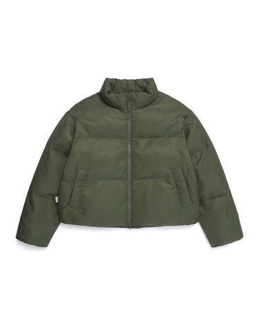 내셔널지오그래픽 N254WPD901 여성 세미크롭 하이넥 패딩 점퍼 OLIVE KHAKI