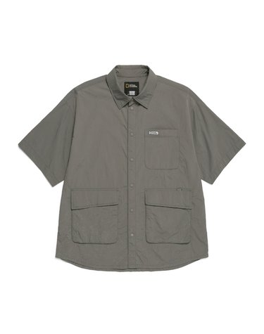 내셔널지오그래픽 N252USH120 NRN 올오버프린트 셋업 셔츠 STONE GREY