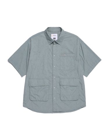 내셔널지오그래픽 N252USH120 NRN 올오버프린트 셋업 셔츠 KHAKI GREEN