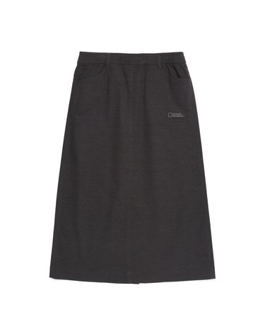 내셔널지오그래픽 N253WSK910 여성 데님라이크 롱 스커트 BLACK BROWN