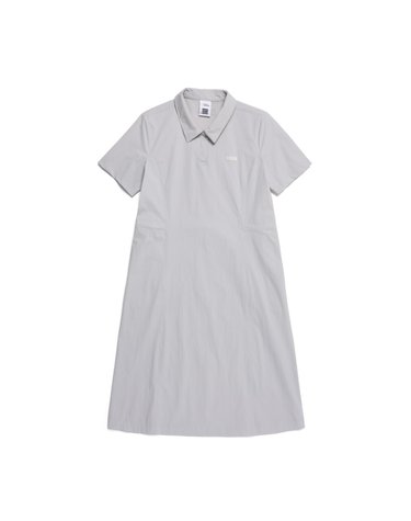 내셔널지오그래픽 N252WOP840 여성 아델리 경량 우븐 카라 원피스 SILVER GREY