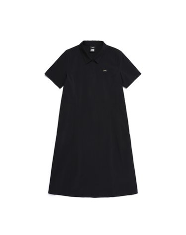 내셔널지오그래픽 N252WOP840 여성 아델리 경량 우븐 카라 원피스 CARBON BLACK