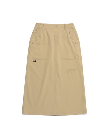 내셔널지오그래픽 N251WSK020 여성 허리 밴딩 롱 스커트 SAND BEIGE