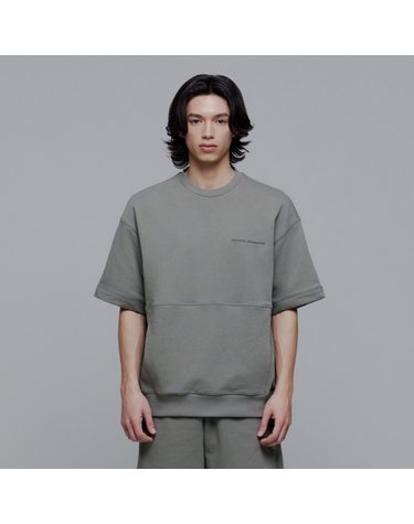 내셔널지오그래픽 N242USW030 피타 세미오버핏 반팔 맨투맨 LICHEN KHAKI