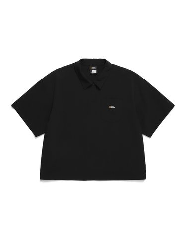 내셔널지오그래픽 N242WTS960 여성 데일리 경량 우븐 스트레치 카라티셔츠 CARBON BLACK