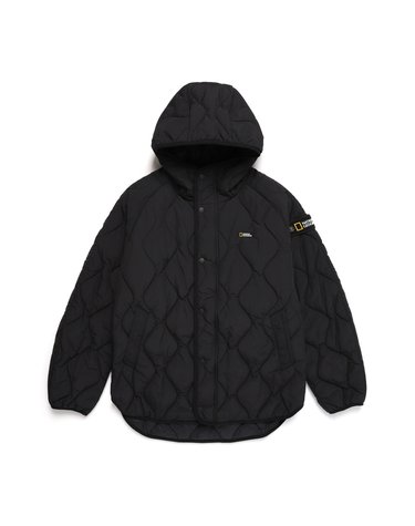 내셔널지오그래픽 N244UPD030 오릭스 퀼팅 후디 자켓 CARBON BLACK