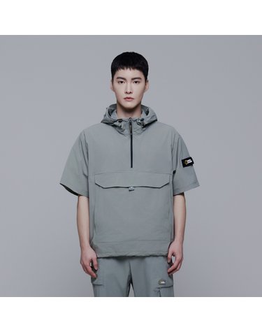 내셔널지오그래픽 N242UFT941 데일리 경량 우븐 스트레치 반팔 아노락 LICHEN KHAKI