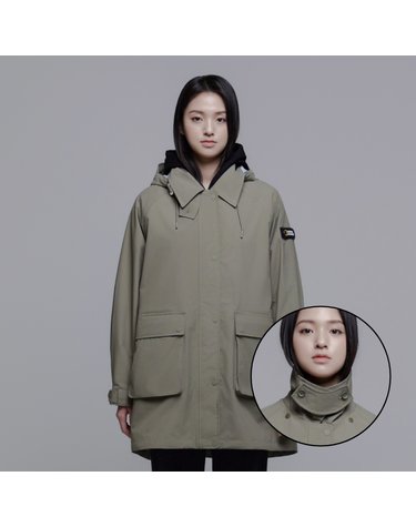 내셔널지오그래픽 N241WJP930 여성 마틴 중 기장 자켓 LICHEN KHAKI