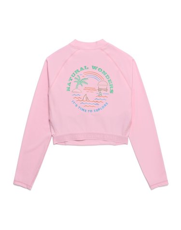 내셔널지오그래픽 N242WRG460 여성 그래픽 크롭 래쉬카드 PINK