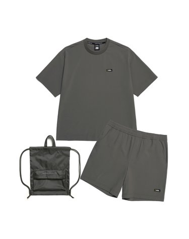 내셔널지오그래픽 N242UPB900 우븐 반팔 반바지 스트링백 3PCS 세트 C GREY