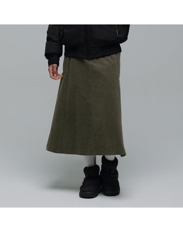 내셔널지오그래픽 N244WSK040 여성 코듀로이 스커트 OLIVE