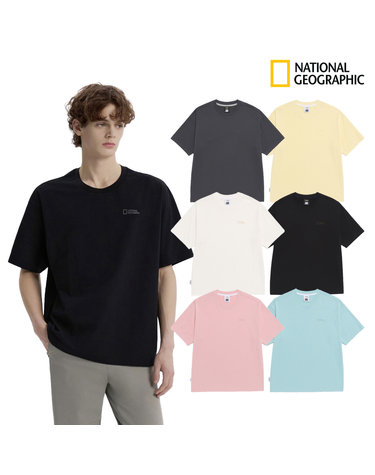 N265UTS909 세미오버핏 수피마 반팔 티셔츠 6종택1